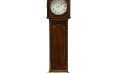 Scottish George III Inlaid Mahogany Tall Case Clock
