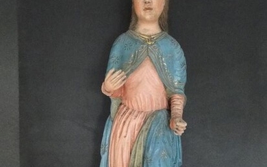 Sculpture, Great Madonna / Saint - 74 cm - Baroque style - Wood - 19th century