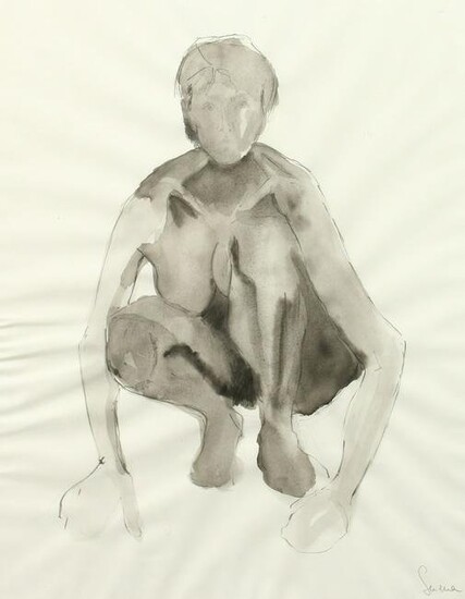 'Serena' 20th Century, A study of a crouching female