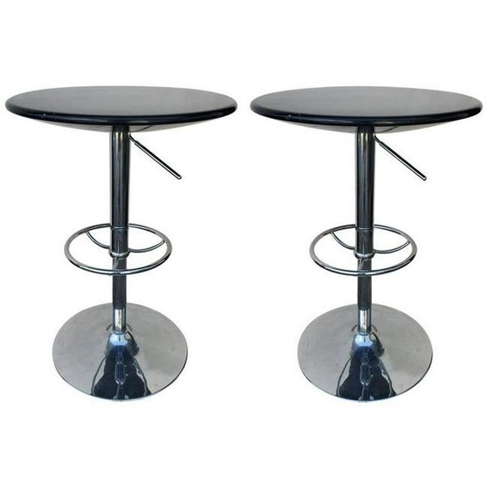 Set of Adjustable Contemporary Modern Cocktail Chrome