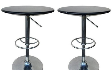 Set of Adjustable Contemporary Modern Cocktail Chrome