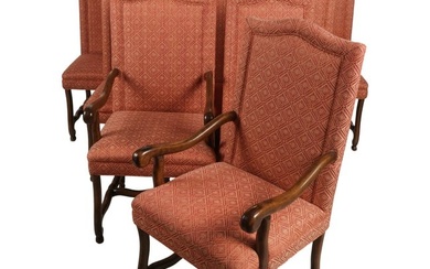 Set of Ten Baroque-Style Upholstered Dining Chairs