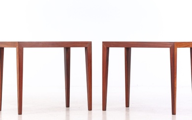 Severin Hansen for Haslev Møbelsnedkeri. A pair of rosewood side tables, 1960s (2)