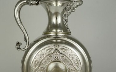 Silver jug, Europe nineteenth century - .800 silver - Baack, Hambourg - Germany - Late 19th century