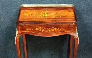 Slope desk in marquetry - Marquetry - Late 19th century
