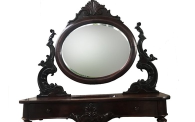 Table mirror - Walnut, Wood, mirror