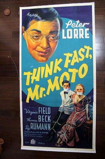 Think Fast, Mr. Moto (1937) US Three Sheet Movie Poster