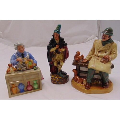 Three Royal Doulton figurines to include Lunchtime HN2485,Th...