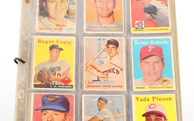 Topps Baseball Cards Featuring Bill Mazeroski, Robin Roberts, and More, 1950s