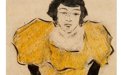 Toulouse Lautrec (circle), portrait drawing