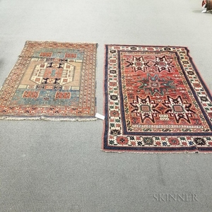 Two Contemporary Turkish Area Rugs, 8 ft. 3 in. x 5 ft. 2 in. and 6 ft. 10 in. x 4 ft. 6 in.