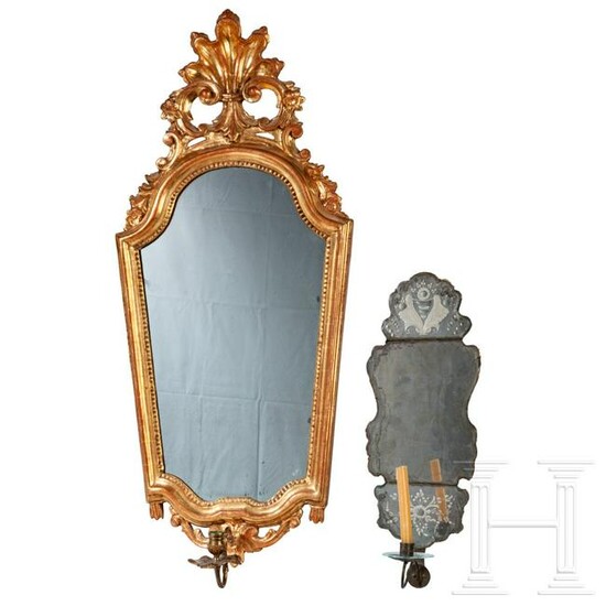 Two German Rococo mirror appliqués, circa 1760/80