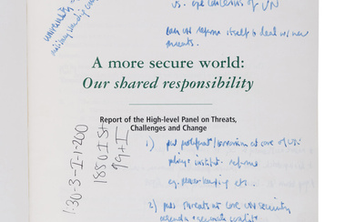 UNITED NATIONS A More Secure World: Our Shared Responsibility. Report of the High-Level Panel on Threats, Challenges and Change. 2004.