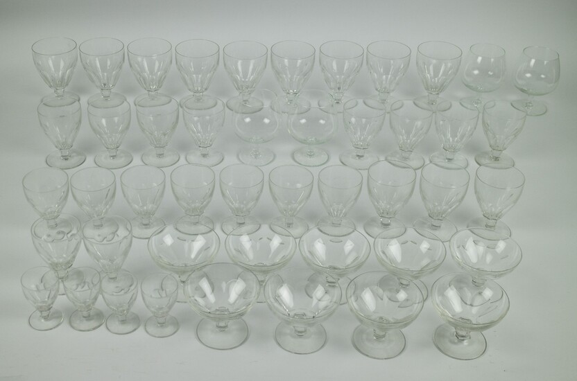 Val Saint Lambert, a collection of crystal glasses