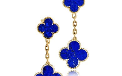 Van Cleef & Arpels ‘Vintage Alhambra’ Pair of Lapis Lazuli...