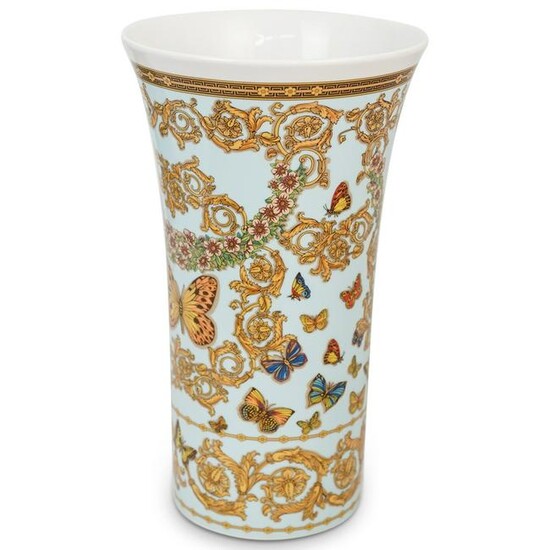Versace Rosenthal "Butterfly Garden" Porcelain Vase