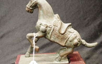 Vintage Chinese bronzed Standing Horse figure figure of a...