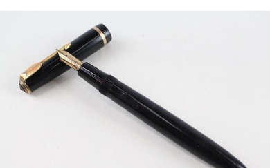 Vintage PARKER Senior Duofold Black Cased Fountain Pen w/ 14...