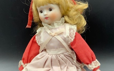 Vintage Porcelain Limb Doll W/ Dress