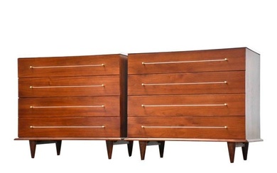 Walnut Dressers by Link Taylor - a Pair