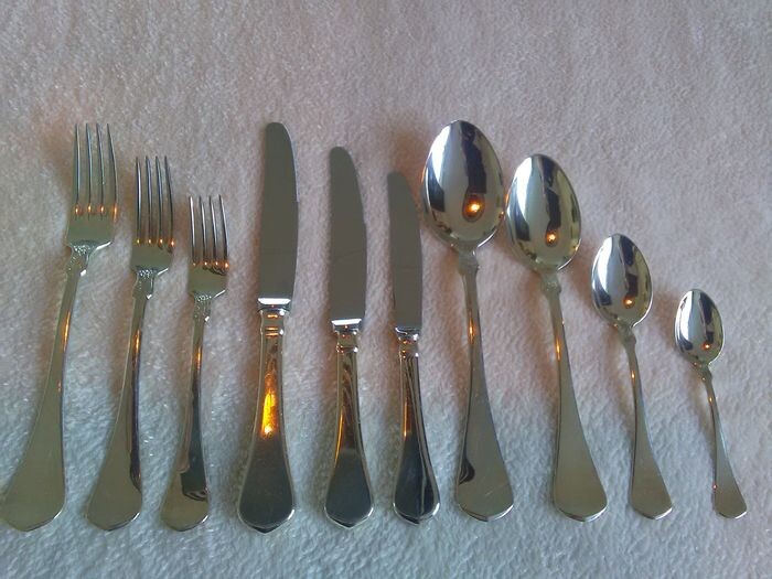 Wilkens - cutlery set for 9 people (101) - Silverplate - Schloss Gripsholm
