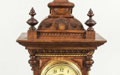 Wooden table clock, end of 19t