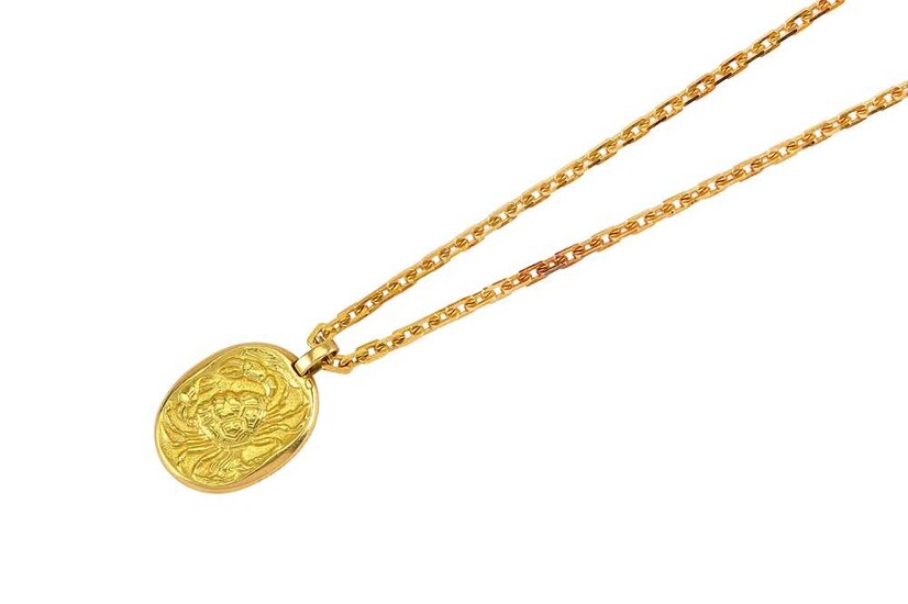 A 'Zodiac' pendant, by Cartier, circa 1970 The oval...