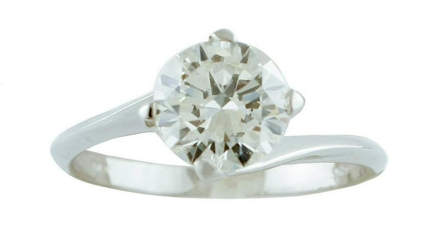 1.43ct Diamond, 18k White Gold, Solitaire Ring