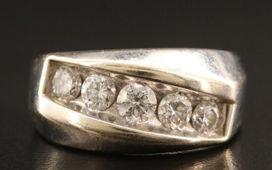 14K Diamond Five Stone Ring