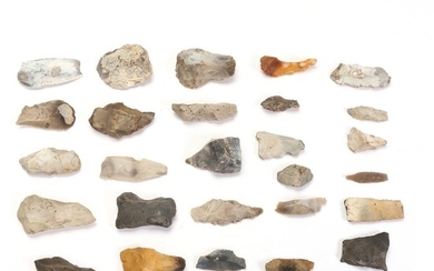 A large collection of miscellaneous Danish stone age artefacts