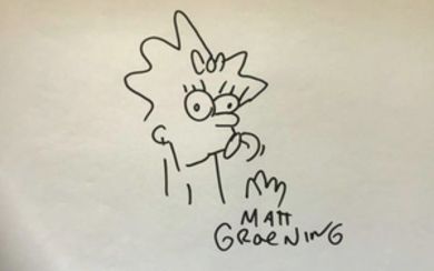 MATT GROENING: DRAWING OF MAGGIE.