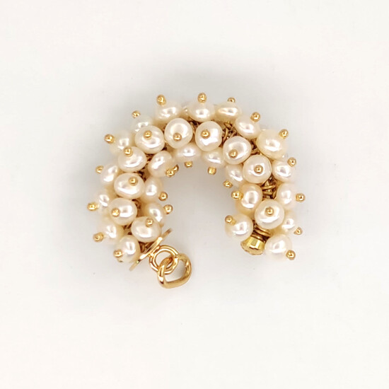 18 carati Oro giallo - Pendente - Perle scaramazze naturali