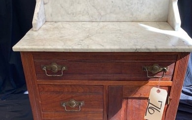 1890's American Victorian Marble Top Commode