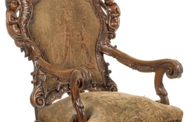 18th C. Italian Throne Chair