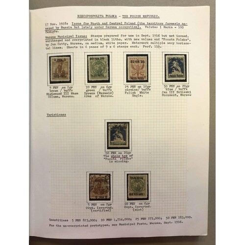 ** 1918-23 COLLECTION OF MINT & USED STAMPS AND COVERS: Albu...