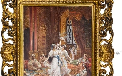 19th C. Jean Joseph Benjamin Constant (1845-1902) Oil On Canvas Painting