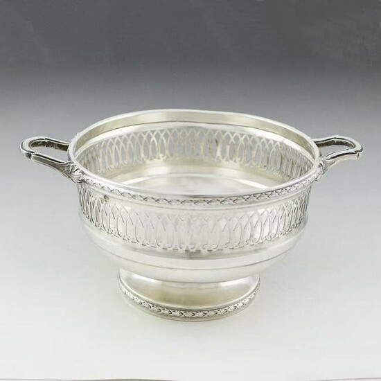 19th century French sterling silver fruit plate