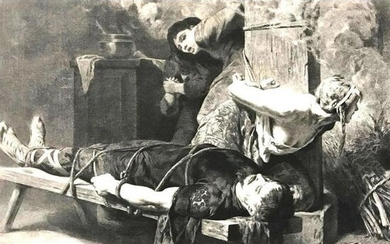 19thc Photogravure, The Death Of Chramn, Merovingian