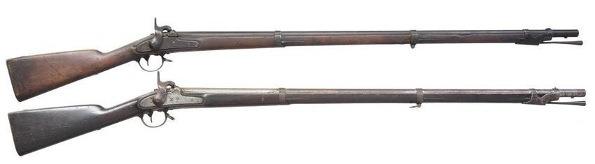 2 “AS FOUND” HARPERS FERRY MODEL 1842 MUSKETS.