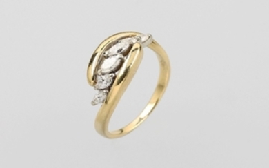 18 kt gold ring with diamonds ,...