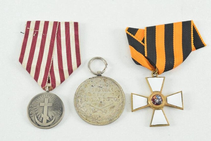 3 Russian Imperial medals. 1) Imperial Russian Order of