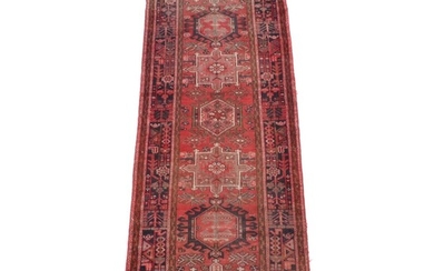 3'4 x 10'8 Hand-Knotted Persian Karaja Wool Long Rug