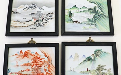 (4) CHINESE PORCELAIN PLAQUES