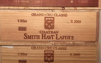 6 bottles 2009 Château SMITH HAUT-LAFITTE, Pessac-Leognan -...