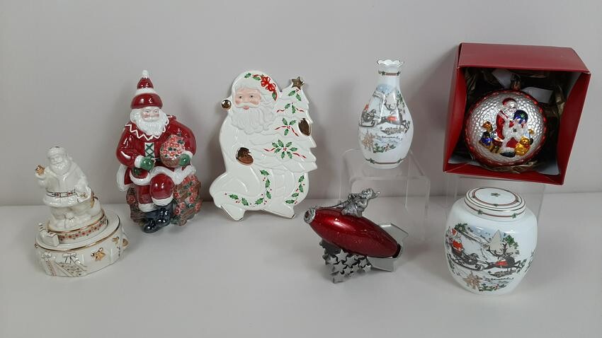 7 Pcs Christmas incl. Waterford and Lenox