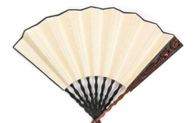 * A Chinese Bamboo Mounted Paper Fan