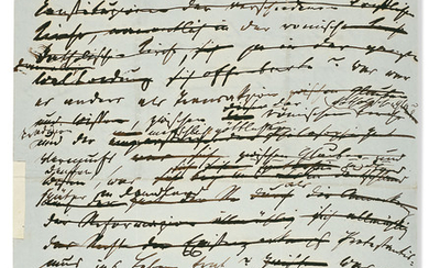HEINE, Heinrich (1797-1856). Manuscrit autographe : fragment d'article paru dans le Augsburgische Allgemeine Zeitung, du 9 avril 1840.