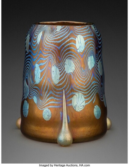 79176: Rare Loetz Argus Glass Vase in Shape Designed by