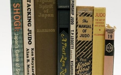 8 Books on Judo Incl The Fighting Spirit of Japan