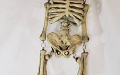Molded Composition Full Halloween Skeleton Ca 1950's